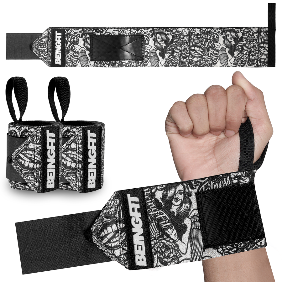 BEINGFIT リストラップ プロ仕様 手首サポーター 筋トレ ベンチプレス 正規品 2個セット 男女兼用 13 18 24インチ