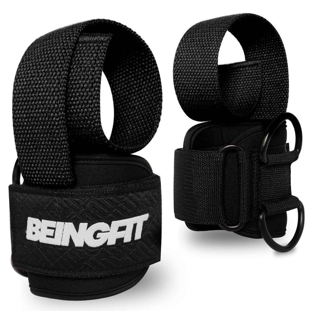 BEINGFIT パワーグリップ付きリストストラップ ブラック