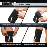 BEINGFIT ニースリーブ 7mm ネオプレン 膝サポーター スクワット デッドリフト パワーリフティング XS S M L 男女兼用 正規品
